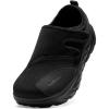 OrthoComfoot Men’s Orthopedic Diabetic Extra Wide Walking Shoes: Adjustable Arch Support Plantar Fasciitis Slip-On for Swollen Feet, Comfortable Orthotic Easy Top Loafers for Foot and Heel Pain(K1-black)