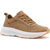 OrthoComfoot Men’s Orthopedic Fashion Sneakers for Arch Support: Comfortable Walking Shoes for Plantar Fasciitis, Casual Breathable Orthotic Outdoor Shoes for Foot and Heel Pain Relief(W2-brown)