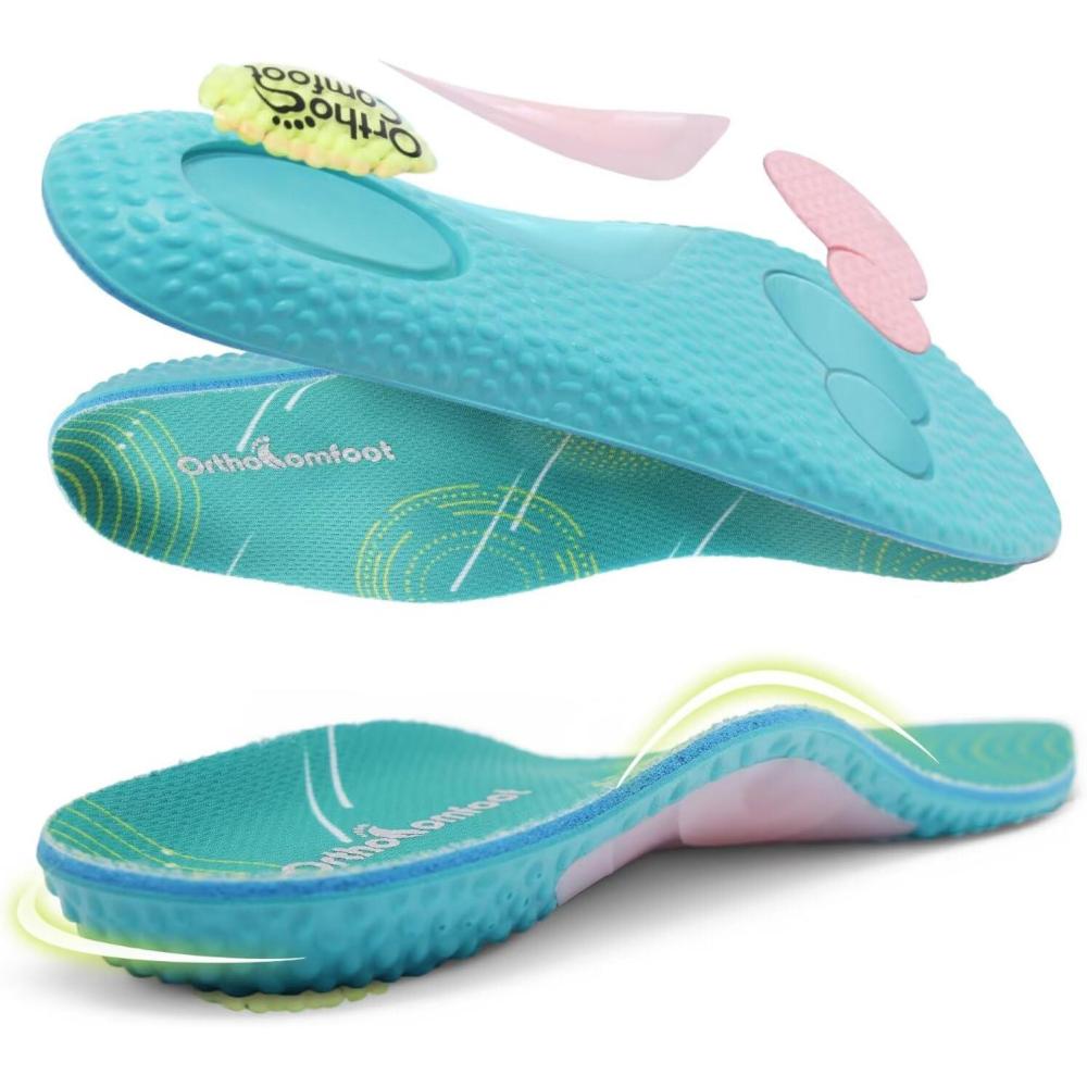 imageAir Cushion Sports Insoles for Running ampamp Basketball  Plantar Fasciitis Relief Arch Support Comfortable Inserts Athletic Metatarsal Gel Forefoot ampamp Orthotics for Sneakers Size 10 Men12 WomenW1green