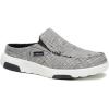 OrthoComfoot Women’s Orthopedic Slip-On Loafers Walking Shoes: Comfortable Arch Support Slippers for Plantar Fasciitis, Casual Canvas Orthotic Mule Clogs for Foot Heel Pain Relief(W8- Grey)