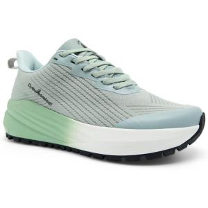 Men’s Orthopedic Wide Trail Running Shoes: Comfortable Arch Support Plantar Fasciitis Diabetic Walking Shoes, Orthotic Trekking Casual All-Terrain Non-Slip Sneakers for Foot and Heel Pain Relief(K2-mint)