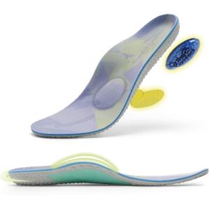 Metatarsal Arch Support Insoles for Men & Women – Comfortable Ball of Foot Pain & Neuroma Pain Relief – Full Size Orthotic Gel Inserts & Air Cushion – No Trimming Needed, Size 14 Men/16 Women(W1-purple)