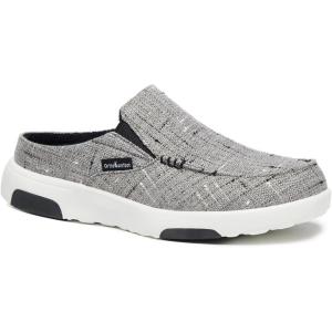 OrthoComfoot Women’s Orthopedic Slip-On Loafers Walking Shoes: Comfortable Arch Support Slippers for Plantar Fasciitis, Casual Canvas Orthotic Mule Clogs for Foot Heel Pain Relief(W8- Grey)