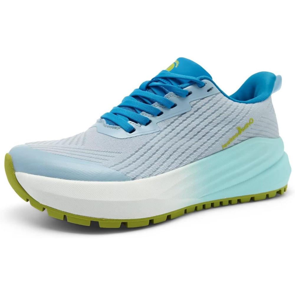 imageWomens Orthopedic Wide Plantar Fasciitis Shoes Comfortable Arch Support Diabetic Orthotic Flat Feet Trail Running Athletic Hiking Sneakers Casual Sports Trekking Walking Shoes for Foot Heel PainK2light Blue