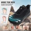 Women’s Orthopedic Wide Plantar Fasciitis Shoes: Comfortable Arch Support Diabetic Orthotic Flat Feet Trail Running Athletic Hiking Sneakers, Casual Sports Trekking Walking Shoes for Foot Heel Pain(K1-black)