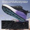 Women’s Orthopedic Wide Trail Running Shoes: Comfortable Arch Support Plantar Fasciitis Orthotic Flat Feet Athletic Sneakers, Casual Sports Trekking Hiking Walking Shoes for Foot Heel and Pain Relief(K1-black)