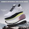Women’s Orthopedic Wide Trail Running Shoes: Comfortable Arch Support Plantar Fasciitis Orthotic Flat Feet Athletic Sneakers, Casual Sports Trekking Hiking Walking Shoes for Foot Heel and Pain Relief(K2-purple)