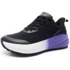 Women’s Orthopedic Wide Trail Running Shoes: Comfortable Arch Support Plantar Fasciitis Orthotic Flat Feet Athletic Sneakers, Casual Sports Trekking Hiking Walking Shoes for Foot Heel and Pain Relief(K1-black)