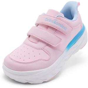 Girls Kids Wide Toe Box Orthopedic Tennis Shoes: Comfortable Corrective Plantar Fasciitis Arch Support Athletic Running Sneakers, Orthotic Casual School Sports Walking Shoes for Foot and Pain Relief(K2-pink)