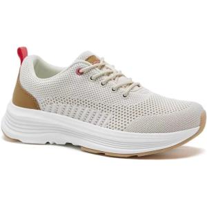 OrthoComfoot Women’s Arch Support Orthopedic Walking Sneakers(W2-beige)