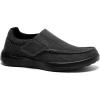 OrthoComfoot Men’s Orthopedic Slip-On Loafers Walking Shoes: Comfortable Arch Support Plantar Fasciitis Hook and Loop Shoes, Casual Orthotic Work Loafers for Foot and Heel Pain(W2-black)