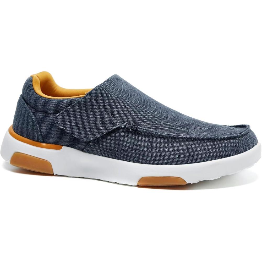 image:imageOrthoComfoot Mens Arch Support Fashionable Loafers for Plantar Fasciitis Breathable Soft Orthotic SlipOn Cushioned Driving Shoes with EvaRubber Sole Denim Size 10