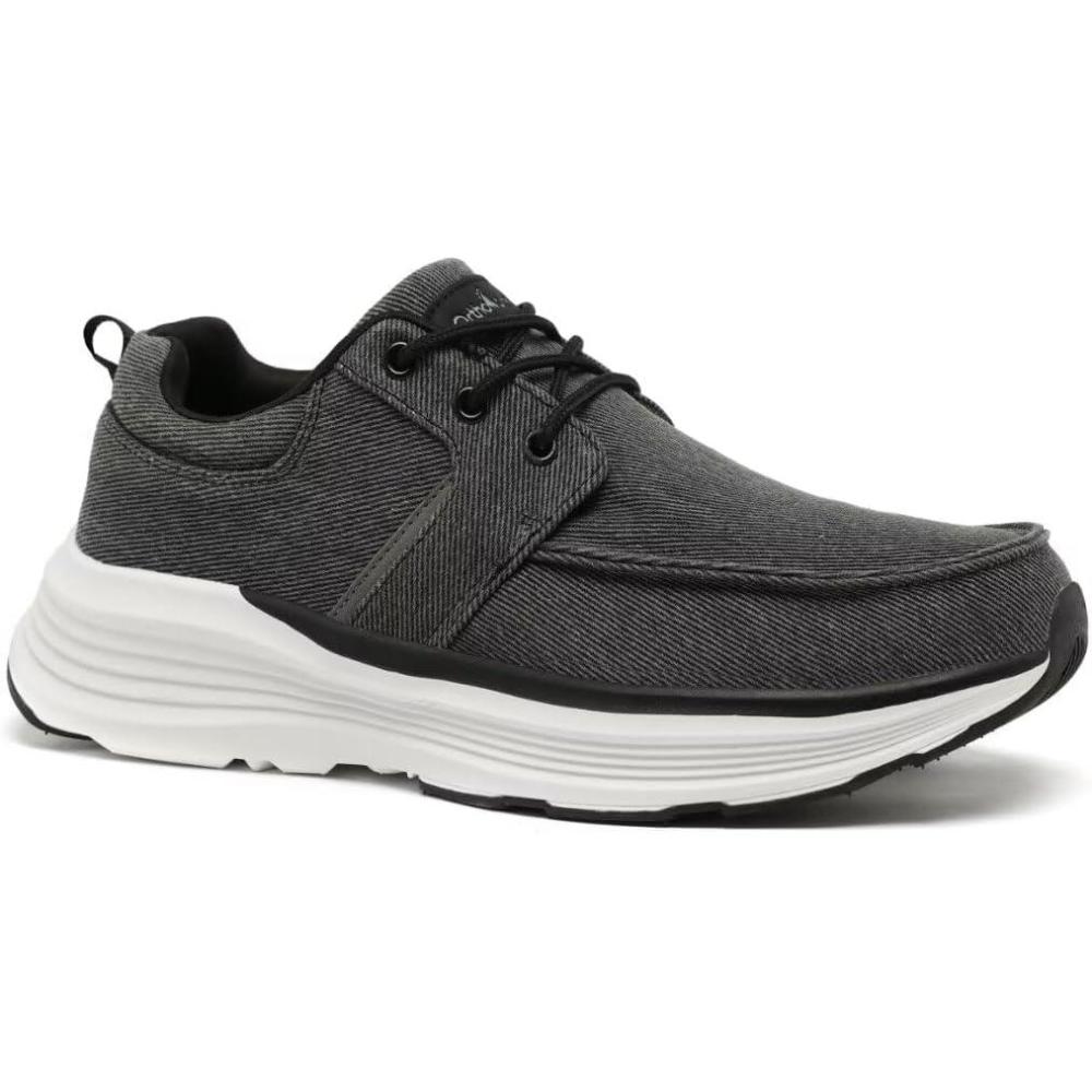 image:imageOrthoComfoot Mens Orthopedic Outdoor SlipOn Loafers Walking Shoes Arch Support Plantar Fasciitis Sneakers Comfort Classic Canvas Shoes for Foot and Heel Pain