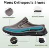 Men’s Orthopedic Leather Dress Walking Shoes: Casual Comfort Plantar Fasciitis Fashion Oxford with Arch Support, Heel Foot Pain Relief Colgs Mules for Meeting, Wedding Coffee Size 12