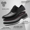 Men’s Orthopedic Leather Shoes: Arch Support Orthotic Bunions Recovery Plantar Fasciitis Office Oxfords, Fit Stylish Cushion Sole Indoor Gowalk Dating Wedding Standing Work Walking Shoes Black Size 8