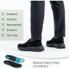 Men’s Orthopedic Plantar Fasciitis Walking Shoes: Comfortable Flat Feet Slip-On with Arch Support for Driving, Breathable Thick Sole Loafers for Foot and Heel Pain Black Size 10