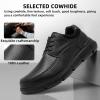 Men’s Orthopedic Wide Business Leather Dress Shoes – Arch Support Plantar Fasciitis Casual Formal Wingtip Oxford – Comfortable Cap Toe Orthotics Patent Tuxedo Sneakers for Foot and Heel Pain Relief(Wk1-black)