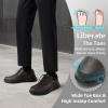 Men’s Orthopedic Wide Business Leather Dress Shoes – Arch Support Plantar Fasciitis Casual Formal Wingtip Oxford – Comfortable Cap Toe Orthotics Patent Tuxedo Sneakers for Foot and Heel Pain Relief(Wk2-brown)
