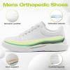OrthoComfoot Men’s Arch Support Dress Oxfords(W2-white)