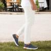 OrthoComfoot Mens Arch Support Fashionable Loafers for Plantar Fasciitis, Breathable Soft Orthotic Slip-On, Cushioned Driving Shoes with Eva+Rubber Sole Denim Size 10