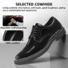 Orthopedic Business Leather Dress Shoes: Vintage Arch Support Plantar Fasciitis Flat Feet Pain Relief Cushion Sole Wingtip Oxfords, Comfy Fit Outdoor Lightweight Fashion Driving Sneakers Black Size 9