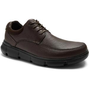 Men’s Orthopedic Wide Business Leather Dress Shoes – Arch Support Plantar Fasciitis Casual Formal Wingtip Oxford – Comfortable Cap Toe Orthotics Patent Tuxedo Sneakers for Foot and Heel Pain Relief(Wk2-brown)