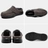 OrthoComfoot Mens Orthopedic Slippers Shoes with Arch Support: Plantar Fasciitis House Slip On Loafers, Comfortable Moccasin Mule Clogs for Indoor Outdoor(Brown)
