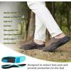 OrthoComfoot Mens Orthopedic Slippers Shoes with Arch Support: Plantar Fasciitis House Slip On Loafers, Comfortable Moccasin Mule Clogs for Indoor Outdoor(Brown)