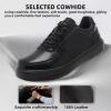 Men’s Orthopedic Leather Dress Shoes – Comfortable Supportive Plantar Fasciitis Arch Support Oxford – Casual Vintage Flat Feet Orthotics Walking Shoes for Foot and Heel Pain Relief(K1-black)