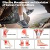 Men’s Orthopedic Waterproof Trail Running Shoes: Comfortable Arch Support Plantar Fasciitis Cross Training Athletic Sneakers, Orthotic Flat Feet Hiking Tennis Walking Sports Shoes for Foot Heel Pain(W2-grey)