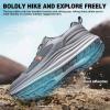 Men’s Orthopedic Waterproof Trail Running Shoes: Comfortable Arch Support Plantar Fasciitis Cross Training Athletic Sneakers, Orthotic Flat Feet Hiking Tennis Walking Sports Shoes for Foot Heel Pain(W2-grey)