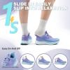 Women’s Orthopedic Road Running Shoes: Comfortable Arch Support Plantar Fasciitis Flat Feet Orthotic Athletic Fashion Sneakers, Casual Trekking Sport Walking Shoes for Foot Heel and Pain Relief(W2-purple)