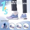 Women’s Orthopedic Road Running Shoes: Comfortable Arch Support Plantar Fasciitis Flat Feet Orthotic Sport Sneakers, Casual Breathable Outdoor Walking Tennis Shoes for Foot Heel and Pain Relief(W2-purple)