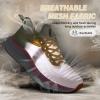 Women’s Orthopedic Slip On Road Running Shoes: Comfortable Arch Support Plantar Fasciitis Flat Feet Orthotic Athletic Sneakers, Breathable Casual Outdoor Walking Shoes for Foot Heel and Pain Relief(W2-beige)