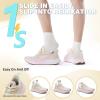 Women’s Orthopedic Slip On Road Running Shoes: Comfortable Arch Support Plantar Fasciitis Flat Feet Orthotic Athletic Sneakers, Breathable Casual Outdoor Walking Shoes for Foot Heel and Pain Relief(W2-beige)