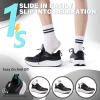 Women’s Orthopedic Slip On Road Running Shoes: Comfortable Arch Support Plantar Fasciitis Flat Feet Orthotic Athletic Sneakers, Breathable Casual Outdoor Walking Shoes for Foot Heel and Pain Relief(W1-black)
