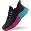 Women’s Orthopedic Road Running Shoes: Comfortable Arch Support Plantar Fasciitis Flat Feet Orthotic Athletic Fashion Sneakers, Casual Trekking Sport Walking Shoes for Foot Heel and Pain Relief(W1-black)
