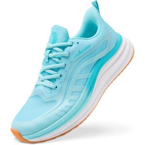 Women’s Orthopedic Road Running Shoes: Comfortable Arch Support Plantar Fasciitis Flat Feet Orthotic Sport Sneakers, Casual Breathable Outdoor Walking Tennis Shoes for Foot Heel and Pain Relief(W1-mint)