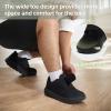 Men’s Orthopedic Diabetic Extra Wide Walking Shoes: Rebound Foot Pain Shoes with Memory Foam Insert, Plantar Fasciitis Ultralight Soft Slip-Ons for Hammer Toes Black Size 11