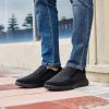 Men’s Orthopedic Slip-On Loafers Walking Shoes: Stability Plantar Fasciitis Walking Shoes with Arch Support for Bunions, Stylish Classic Supportive Lightweight Flat Boat Shoes Black Size 10