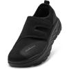Women’s Orthopedic Wide Width Toe Box Diabetic Shoes: Plantar Fasciitis Arch Support Orthotics Foot Heel Pain Relief Slip On Loafers, Supportive Outdoor Standing Driving Walking Shoes Black Size 8.5