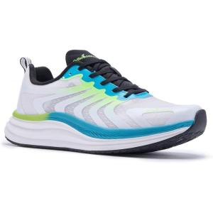 Men’s Orthopedic Arch Support Foot Ankle Pain Relief Tennis Shoes: Plantar Fasciitis Orthotic Heel Spur Trail Sneakers, Arch Support Athletic Outdoor Biking Sport Road Running Shoes White Blue Size 11