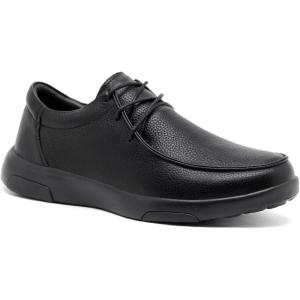 OrthoComfoot Men’s Orthopedic Leather Dress Walking Shoes: Casual Plantar Fasciitis Fashion Sneakers with Arch Support, Comfortable Orthotic Business Work Oxfords for Foot and Heel Pain Relief