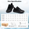 Men’s Orthopedic Slip On Diabetic Wide Toe Box Walking Shoes: Comfortable Arch Support Plantar Fasciitis Orthotics Tennis Sneakers Casual Breathable Running Sport Shoes for Foot and Heel Pain Relief(K1-black)