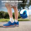 OrthoComfoot Men’s Orthopedic Diabetic Wide Walking Shoes: Comfortable Arch Support Plantar Fasciitis Sport Shoes, Casual Hammer Toes Running Tennis Fashion Sneakers for Foot and Heel Pain Relief(K2-peacock Blue)
