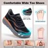 OrthoComfoot Men’s Orthopedic Diabetic Wide Walking Shoes: Comfortable Arch Support Plantar Fasciitis Sport Shoes, Casual Hammer Toes Running Tennis Fashion Sneakers for Foot and Heel Pain Relief(K1-black)