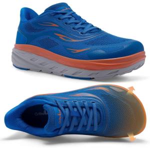 OrthoComfoot Men’s Orthopedic Diabetic Wide Walking Shoes: Comfortable Arch Support Plantar Fasciitis Sport Shoes, Casual Hammer Toes Running Tennis Fashion Sneakers for Foot and Heel Pain Relief(K2-peacock Blue)