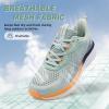 Men’s Orthopedic Road Running Shoes: Comfortable Arch Supports Plantar Fasciitis Orthotic Sports Fashion Sneakers, Casual Outdoor Hiking Tennis Athletic Walking Shoes for Foot Heel and Pain Relief(W1-light Green)