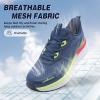 Men’s Orthopedic Road Running Shoes: Comfortable Arch Supports Plantar Fasciitis Orthotic Sports Fashion Sneakers, Casual Outdoor Hiking Tennis Athletic Walking Shoes for Foot Heel and Pain Relief(W2-dark Blue)