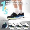 Men’s Orthopedic Road Running Shoes: Comfortable Arch Supports Plantar Fasciitis Orthotic Sports Sneakers, Flat Feet Casual Outdoor Hiking Tennis Athletic Walking Shoes for Foot Heel and Pain Relief(W1-black)
